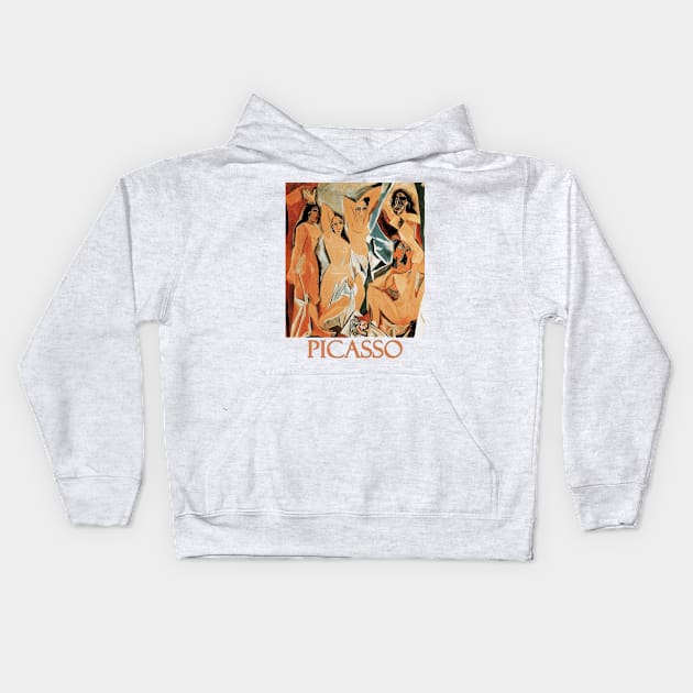 Girls of Avignon by Pablo Picasso Kids Hoodie by Naves